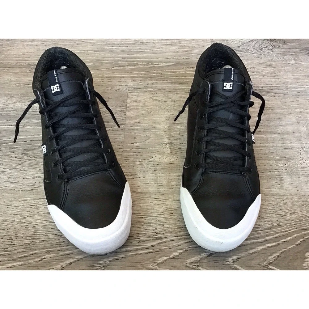 DC Shoes Evan Smith Hi Womens Size 11 Black Shearling Lined Skateboard Sneakers